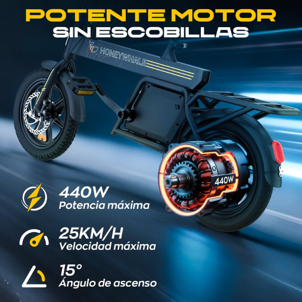 Bicicletas, Bicicleta Eléctrica Honey Whale Mod: B20 . - Imagen 3